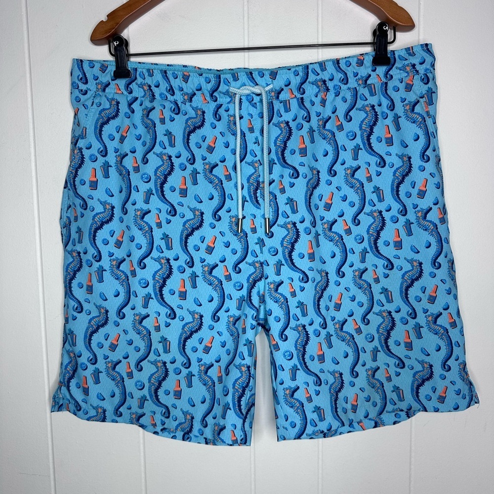 Peter Millar Seaside Collection Seahorse Tequila Lime Print